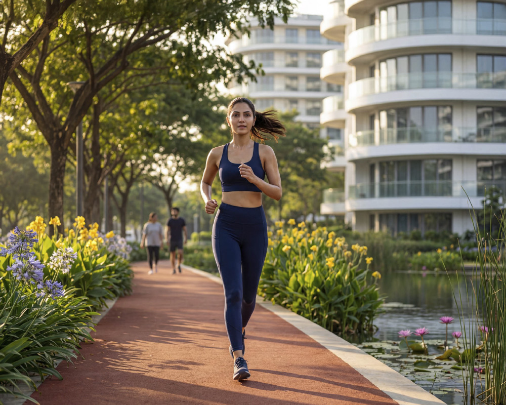 Vibrant Jogging Track